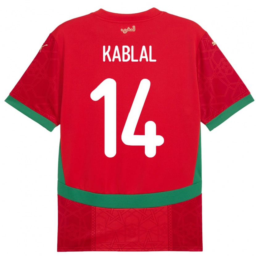Danxen Damen Marokko Yahya Kablal #14 Rot Heimtrikot Trikot 24-26 T-Shirt Schweiz