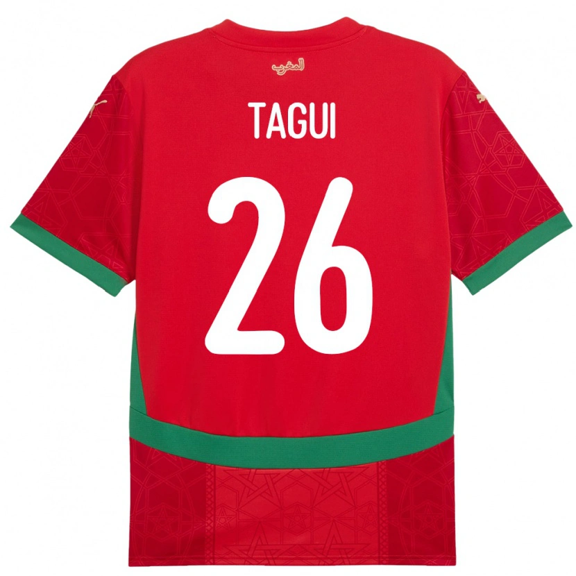 Danxen Damen Marokko Salah-Eddine Tagui #26 Rot Heimtrikot Trikot 24-26 T-Shirt Schweiz