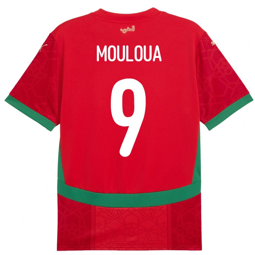 Danxen Damen Marokko Ayoub Mouloua #9 Rot Heimtrikot Trikot 24-26 T-Shirt Schweiz