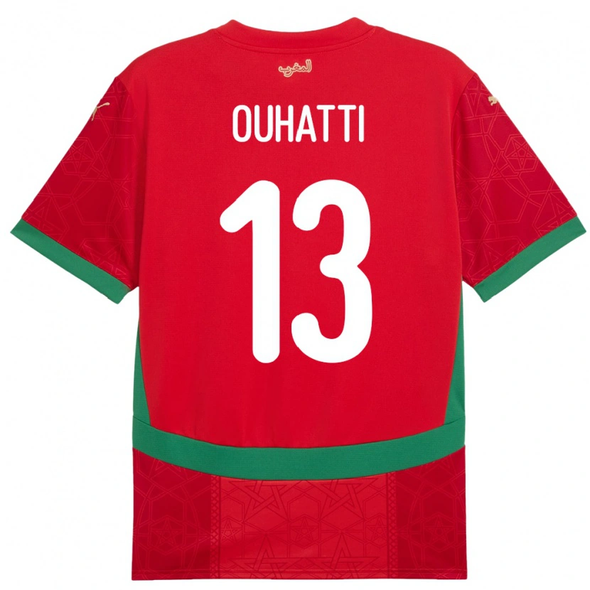 Danxen Damen Marokko Aymane Ouhatti #13 Rot Heimtrikot Trikot 24-26 T-Shirt Schweiz