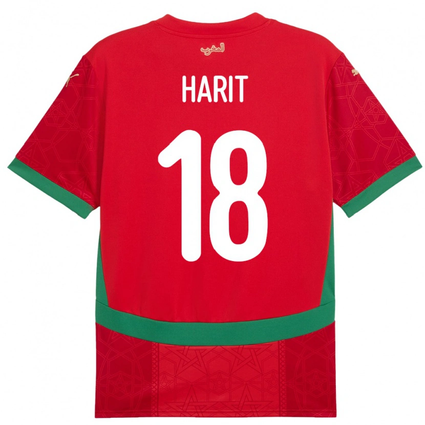 Danxen Damen Marokko Amine Harit #18 Rot Heimtrikot Trikot 24-26 T-Shirt Schweiz