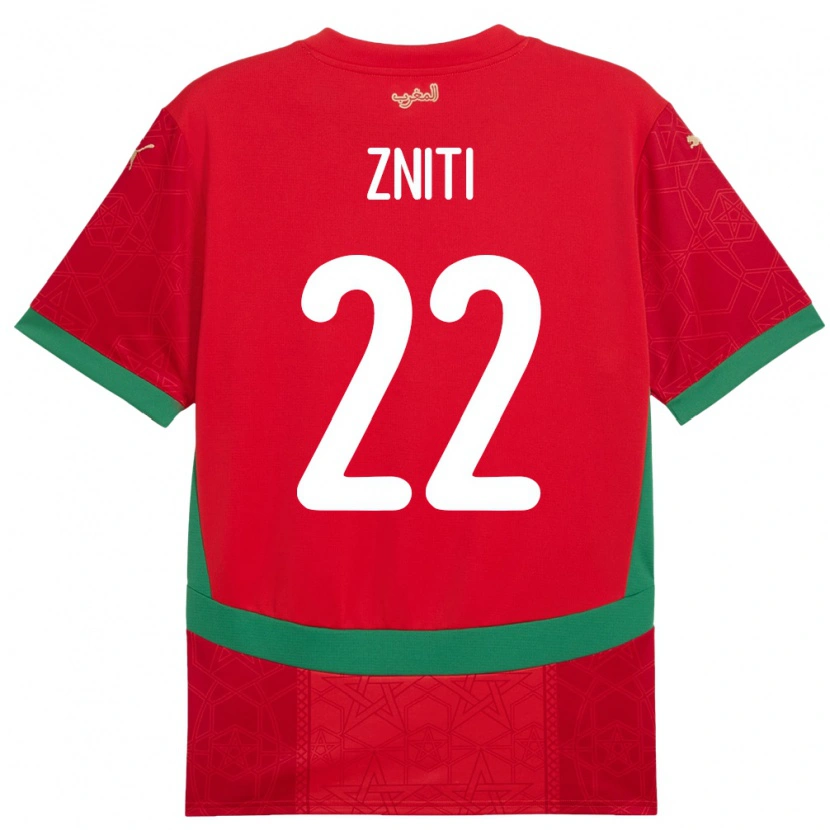 Danxen Damen Marokko Anas Zniti #22 Rot Heimtrikot Trikot 24-26 T-Shirt Schweiz