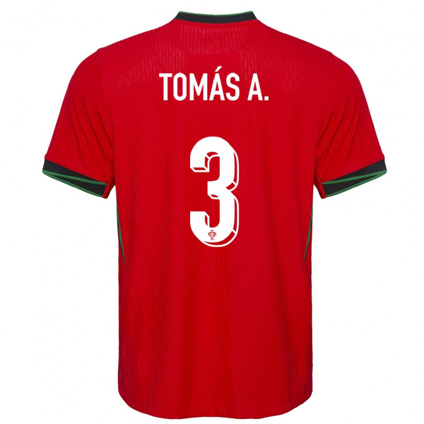 Danxen Damen Portugal Tomás Araújo #3 Rot Heimtrikot Trikot 24-26 T-Shirt Schweiz