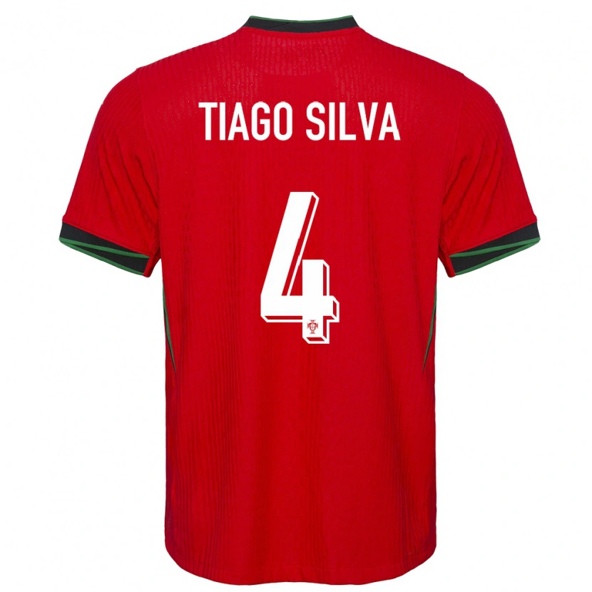 Danxen Damen Portugal Tiago Silva #4 Rot Heimtrikot Trikot 24-26 T-Shirt Schweiz