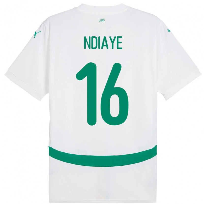 Danxen Damen Senegal Mamour Ndiaye #16 Weiß Heimtrikot Trikot 24-26 T-Shirt Schweiz