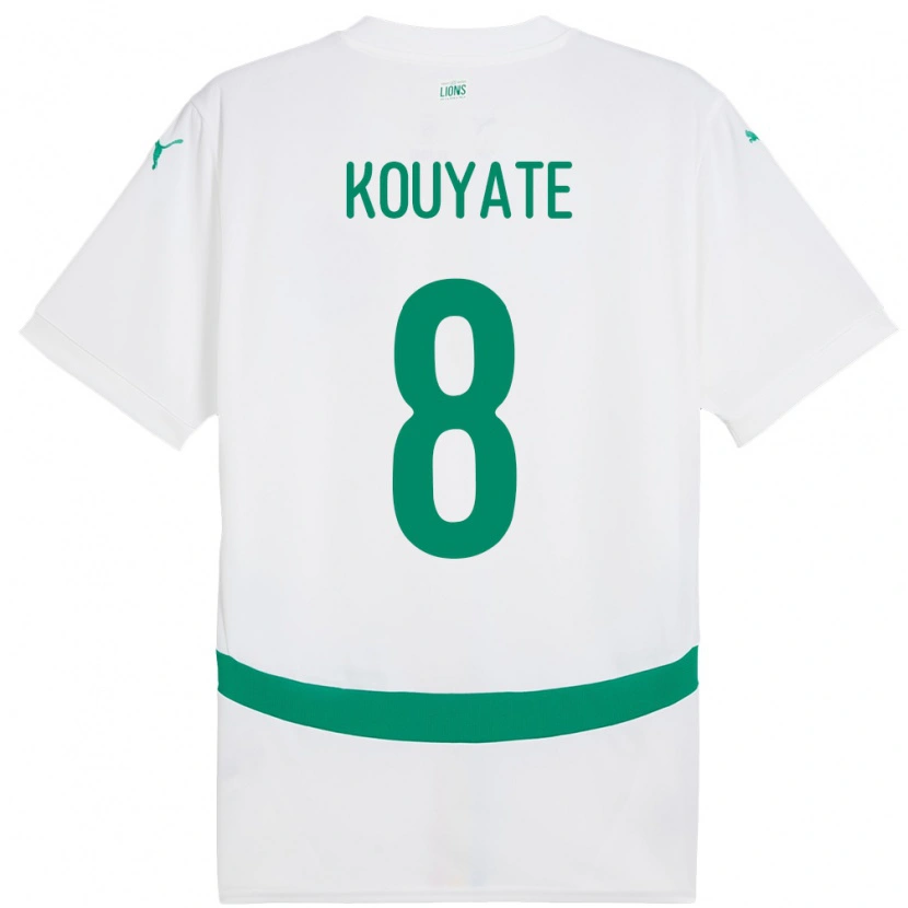 Danxen Damen Senegal Cheikhou Kouyate #8 Weiß Heimtrikot Trikot 24-26 T-Shirt Schweiz