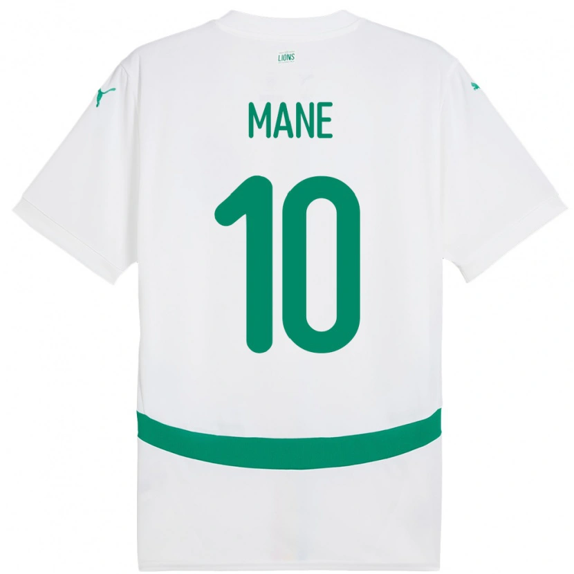 Danxen Damen Senegal Sadio Mane #10 Weiß Heimtrikot Trikot 24-26 T-Shirt Schweiz