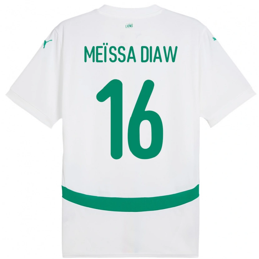Danxen Damen Senegal Ndeye Meissa Diaw #16 Weiß Heimtrikot Trikot 24-26 T-Shirt Schweiz