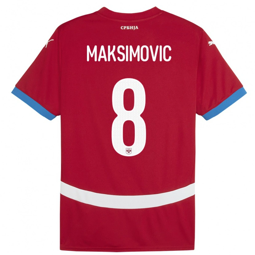 Danxen Damen Serbien Andrija Maksimovic #8 Rot Heimtrikot Trikot 24-26 T-Shirt Schweiz