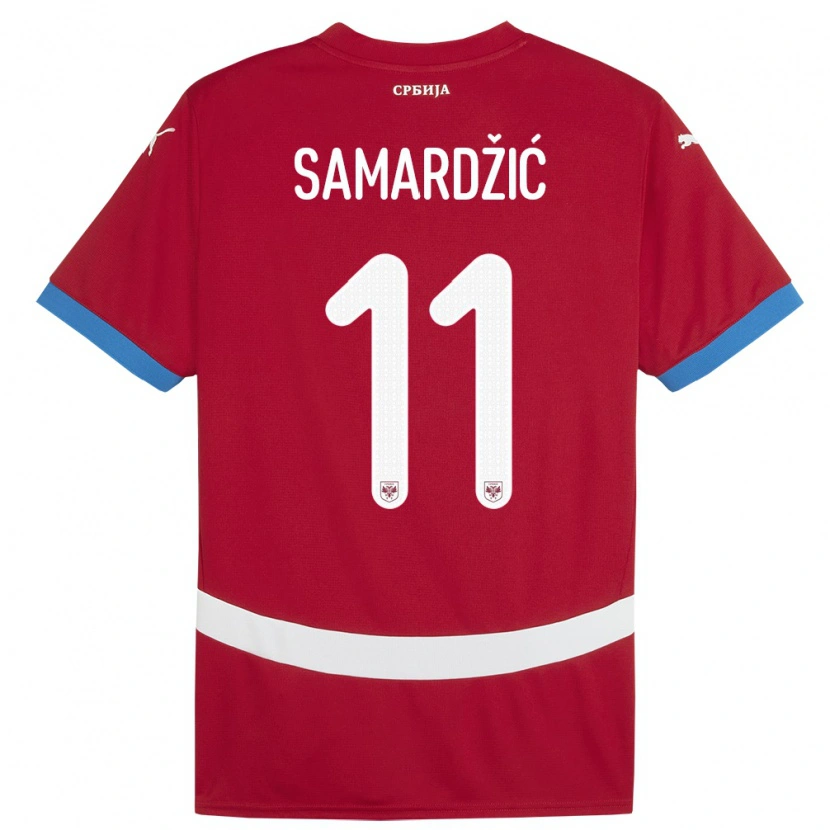 Danxen Damen Serbien Lazar Samardžić #11 Rot Heimtrikot Trikot 24-26 T-Shirt Schweiz