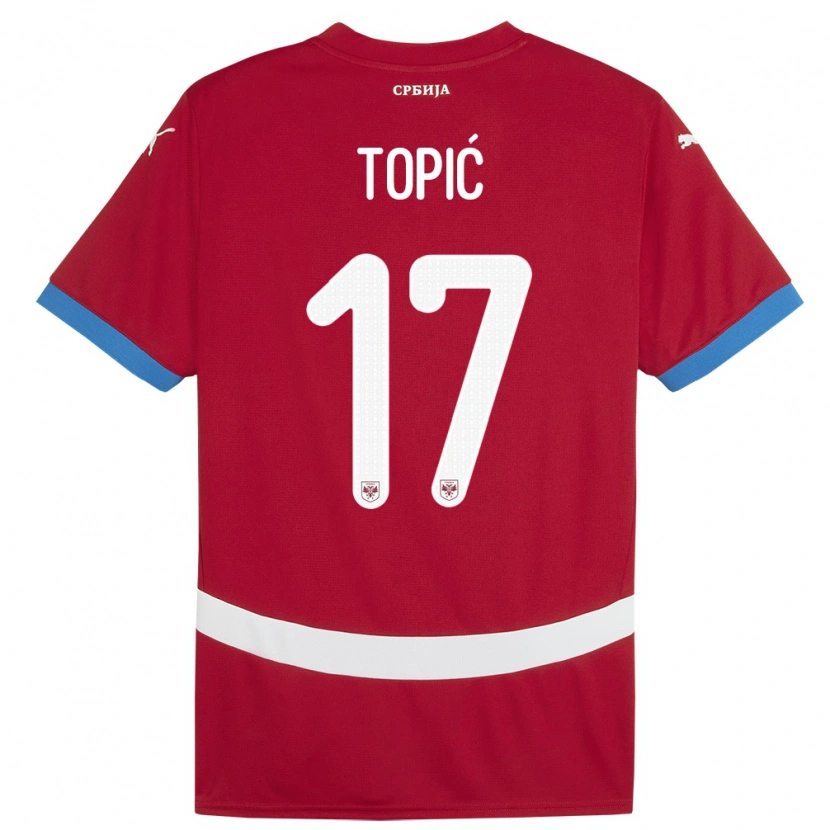 Danxen Damen Serbien Mirko Topić #17 Rot Heimtrikot Trikot 24-26 T-Shirt Schweiz