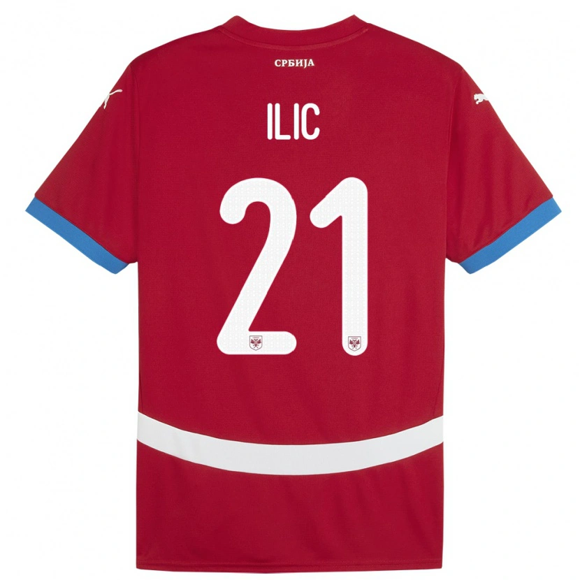 Danxen Damen Serbien Veljko Ilic #21 Rot Heimtrikot Trikot 24-26 T-Shirt Schweiz