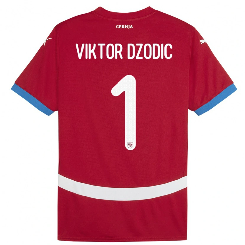 Danxen Damen Serbien Viktor Dzodic #1 Rot Heimtrikot Trikot 24-26 T-Shirt Schweiz