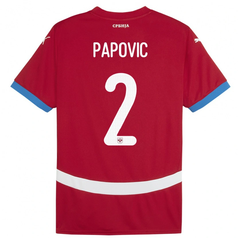 Danxen Damen Serbien Niksa Papovic #2 Rot Heimtrikot Trikot 24-26 T-Shirt Schweiz