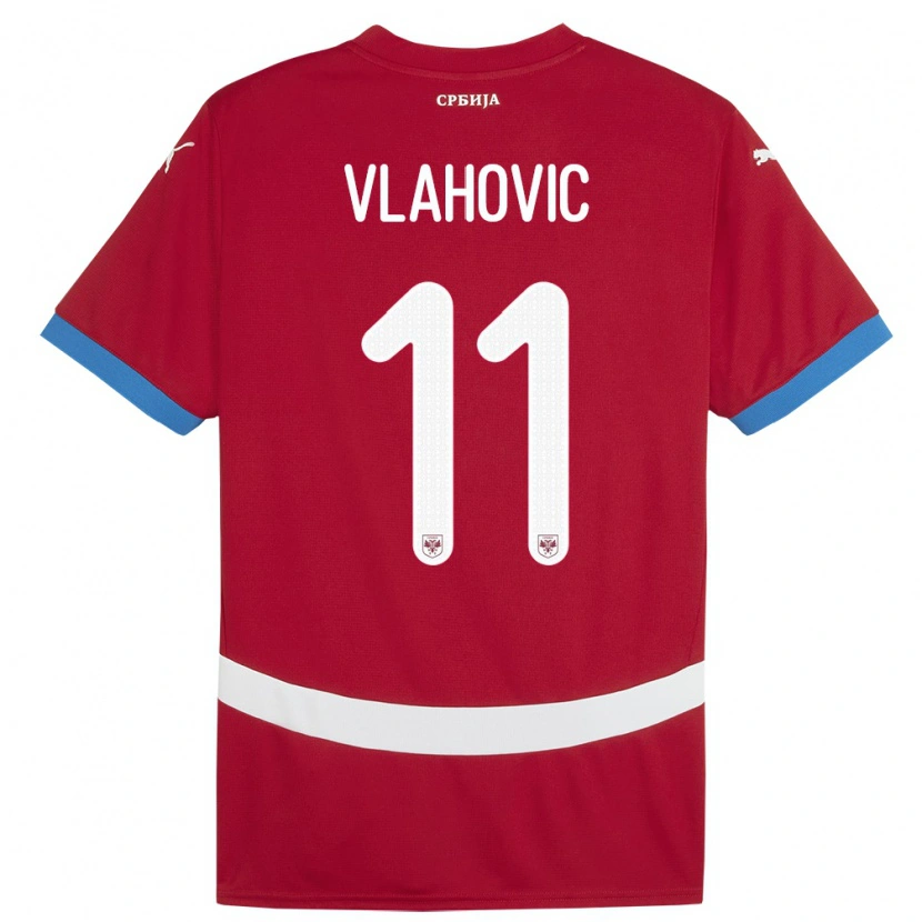 Danxen Damen Serbien Vanja Vlahovic #11 Rot Heimtrikot Trikot 24-26 T-Shirt Schweiz