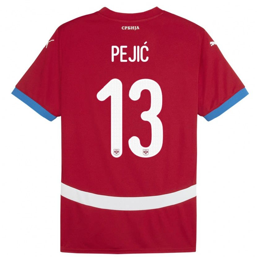 Danxen Damen Serbien Danilo Pejić #13 Rot Heimtrikot Trikot 24-26 T-Shirt Schweiz