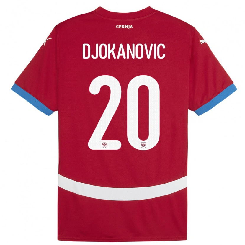 Danxen Damen Serbien Damjan Djokanovic #20 Rot Heimtrikot Trikot 24-26 T-Shirt Schweiz