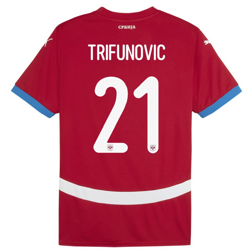 Danxen Damen Serbien Nemanja Trifunovic #21 Rot Heimtrikot Trikot 24-26 T-Shirt Schweiz