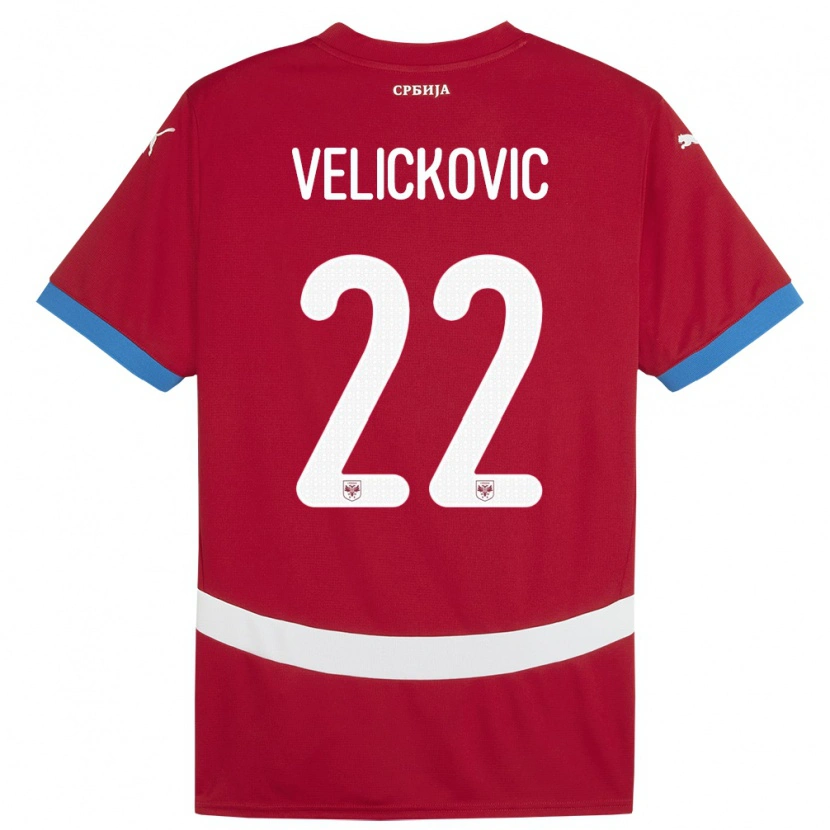 Danxen Damen Serbien Marko Velickovic #22 Rot Heimtrikot Trikot 24-26 T-Shirt Schweiz