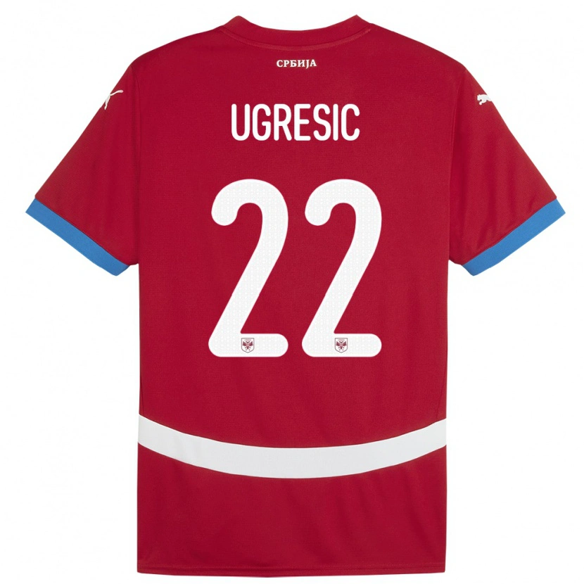 Danxen Damen Serbien Ognjen Ugresic #22 Rot Heimtrikot Trikot 24-26 T-Shirt Schweiz