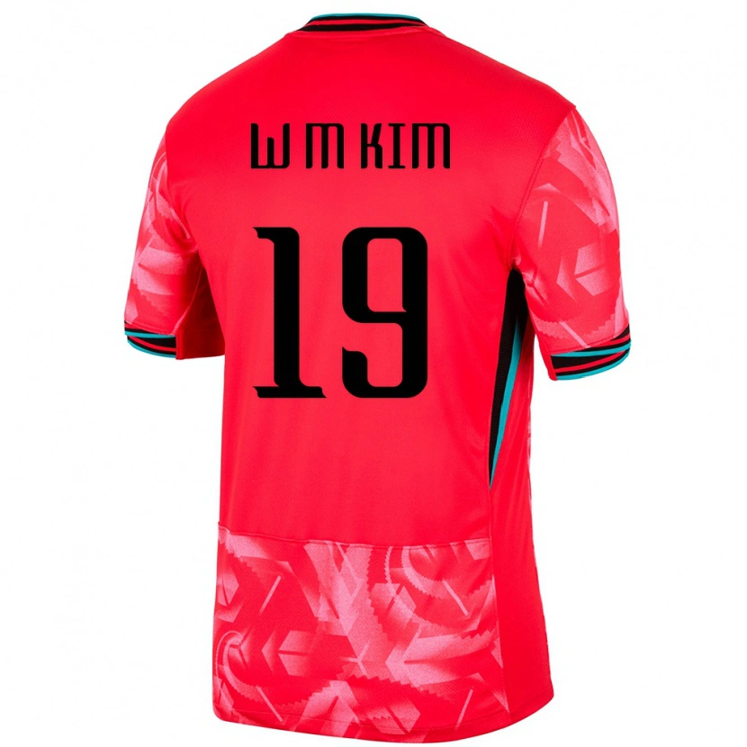 Danxen Damen Südkorea Min-Woo Kim #19 Rot Heimtrikot Trikot 24-26 T-Shirt Schweiz