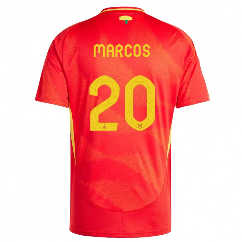 Danxen Damen Spanien Óscar Marcos #20 Rot Heimtrikot Trikot 24-26 T-Shirt Schweiz