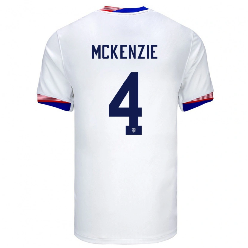 Danxen Damen Vereinigte Staaten Mark Mckenzie #4 Weiß Heimtrikot Trikot 24-26 T-Shirt Schweiz