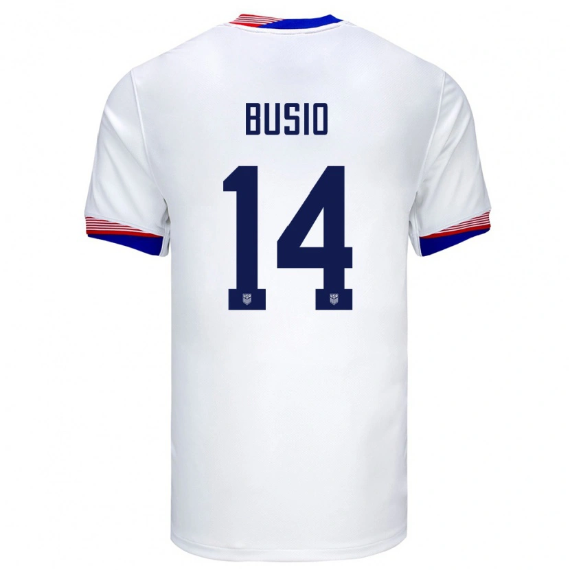 Danxen Damen Vereinigte Staaten Gianluca Busio #14 Weiß Heimtrikot Trikot 24-26 T-Shirt Schweiz