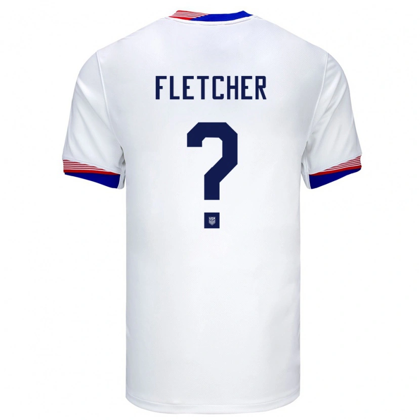 Danxen Damen Vereinigte Staaten Kristian Fletcher #0 Weiß Heimtrikot Trikot 24-26 T-Shirt Schweiz