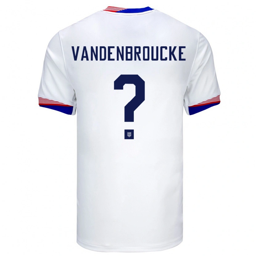 Danxen Damen Vereinigte Staaten Victor Vandenbroucke #0 Weiß Heimtrikot Trikot 24-26 T-Shirt Schweiz