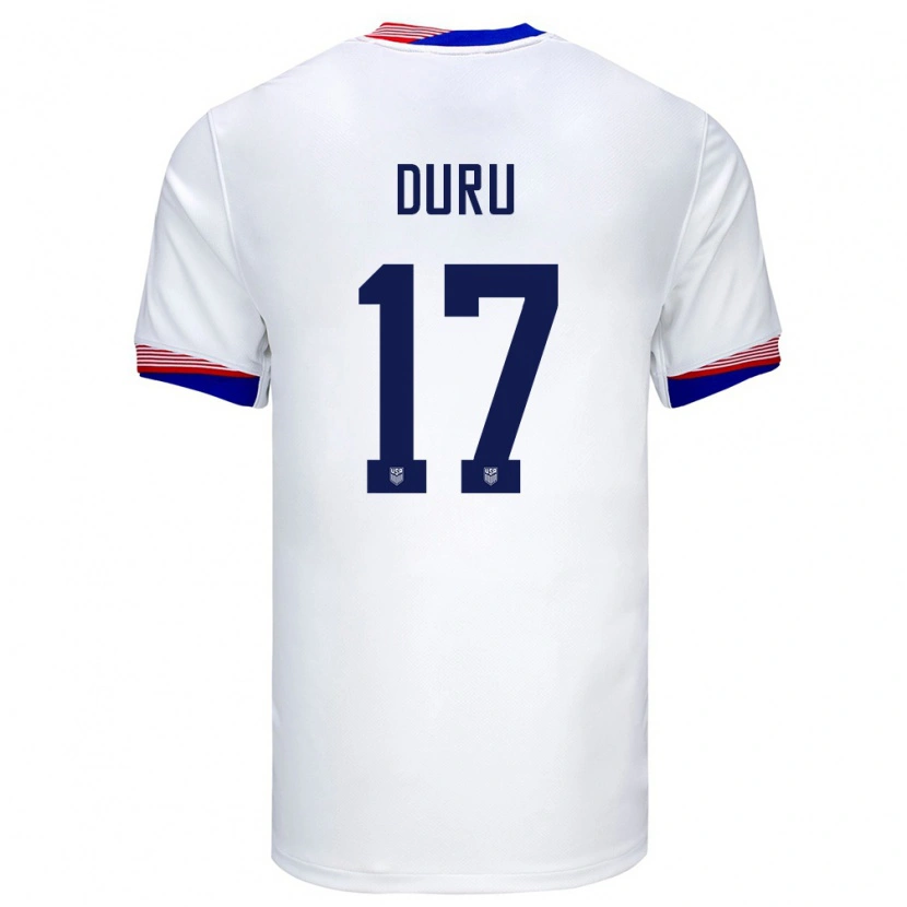 Danxen Damen Vereinigte Staaten Leo Duru #17 Weiß Heimtrikot Trikot 24-26 T-Shirt Schweiz