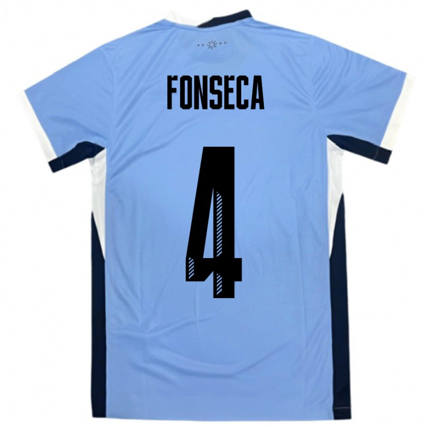 Danxen Damen Uruguay Nicolás Fonseca #4 Weiß Schwarz Heimtrikot Trikot 24-26 T-Shirt Schweiz