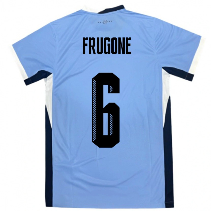 Danxen Damen Uruguay Axel Frugone #6 Weiß Schwarz Heimtrikot Trikot 24-26 T-Shirt Schweiz