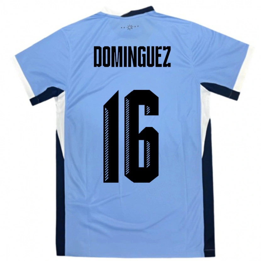 Danxen Damen Uruguay Facundo Dominguez #16 Weiß Schwarz Heimtrikot Trikot 24-26 T-Shirt Schweiz