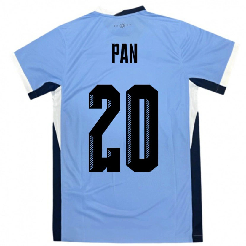 Danxen Damen Uruguay Gonzalo Pan #20 Weiß Schwarz Heimtrikot Trikot 24-26 T-Shirt Schweiz
