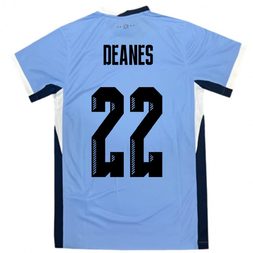 Danxen Damen Uruguay Tiago Deanes #22 Weiß Schwarz Heimtrikot Trikot 24-26 T-Shirt Schweiz