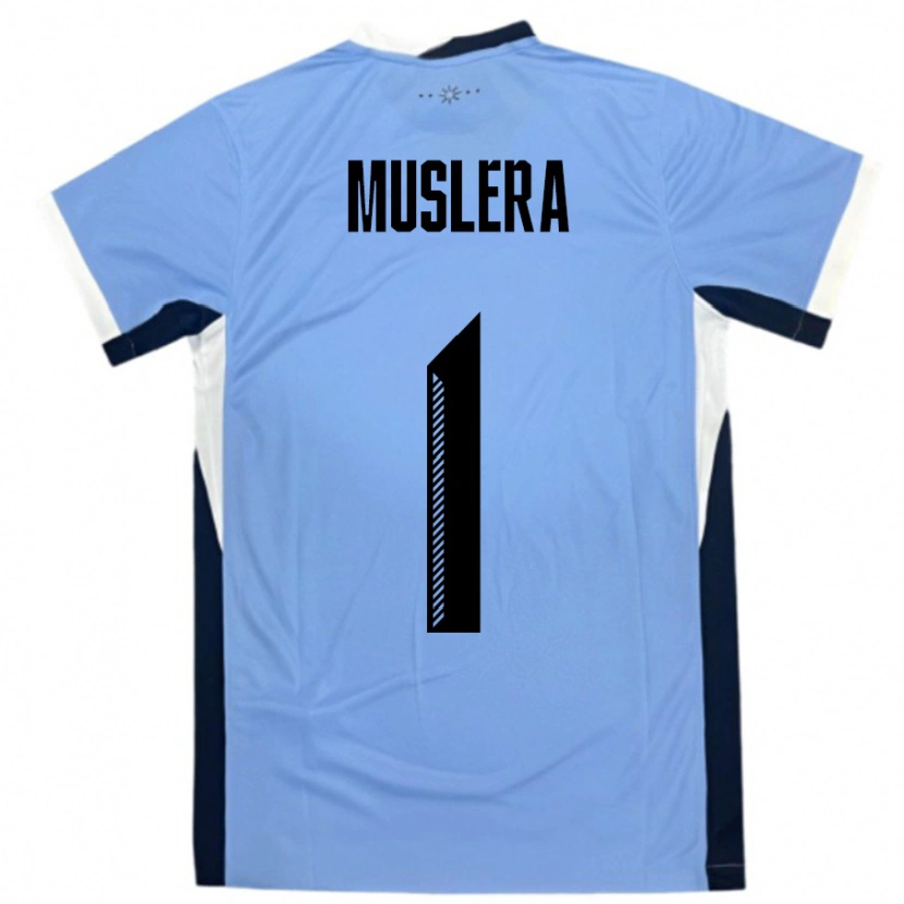 Danxen Damen Uruguay Fernando Muslera #1 Weiß Schwarz Heimtrikot Trikot 24-26 T-Shirt Schweiz