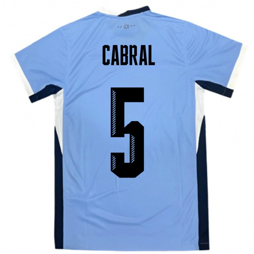 Danxen Damen Uruguay Maximo Cabral #5 Weiß Schwarz Heimtrikot Trikot 24-26 T-Shirt Schweiz