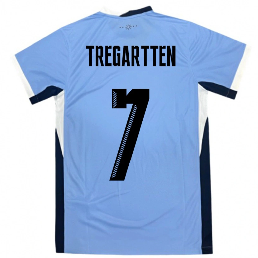 Danxen Damen Uruguay Stephanie Tregartten #7 Weiß Schwarz Heimtrikot Trikot 24-26 T-Shirt Schweiz