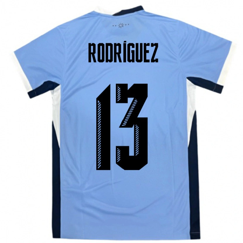 Danxen Damen Uruguay Agustin Rodriguez #13 Weiß Schwarz Heimtrikot Trikot 24-26 T-Shirt Schweiz