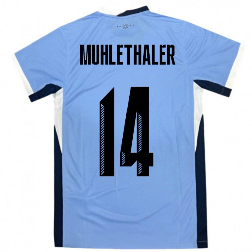 Danxen Damen Uruguay Stiven Muhlethaler #14 Weiß Schwarz Heimtrikot Trikot 24-26 T-Shirt Schweiz