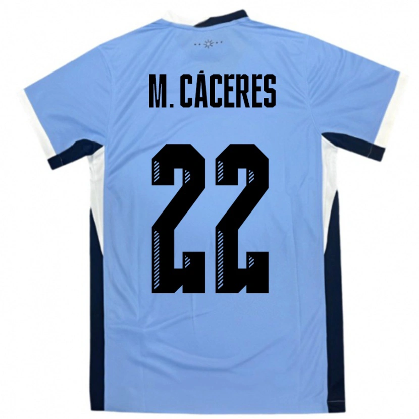 Danxen Damen Uruguay Martin Caceres #22 Weiß Schwarz Heimtrikot Trikot 24-26 T-Shirt Schweiz