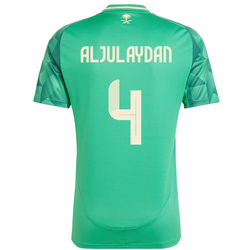 Danxen Damen Saudi-Arabien Ahmed Aljulaydan #4 Grün Heimtrikot Trikot 24-26 T-Shirt Schweiz