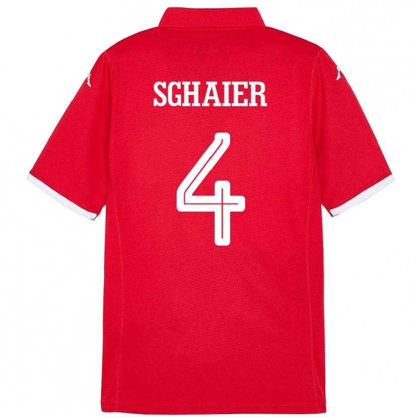 Danxen Damen Tunesien Makrem Sghaier #4 Rot Heimtrikot Trikot 24-26 T-Shirt Schweiz