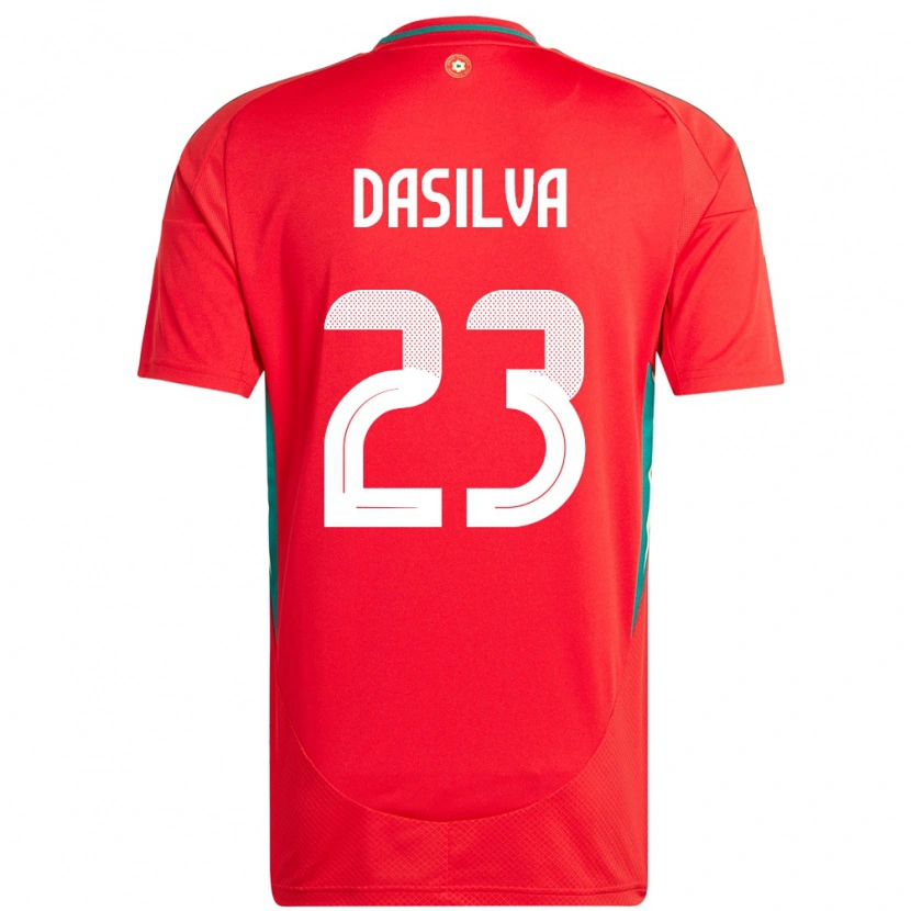 Danxen Damen Wales Jay Dasilva #23 Rot Heimtrikot Trikot 24-26 T-Shirt Schweiz