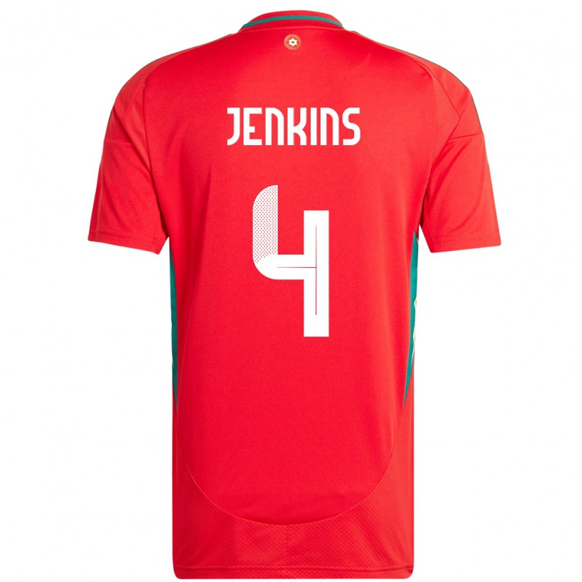 Danxen Damen Wales Lee Jenkins #4 Rot Heimtrikot Trikot 24-26 T-Shirt Schweiz