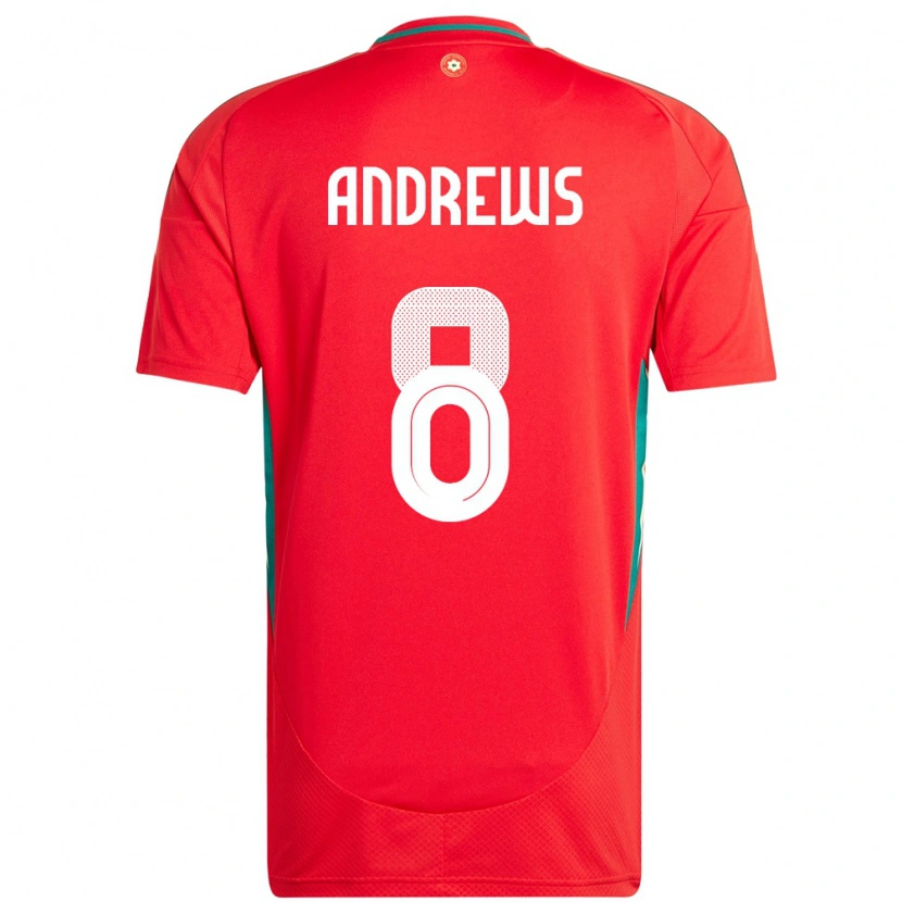Danxen Damen Wales Kai Andrews #8 Rot Heimtrikot Trikot 24-26 T-Shirt Schweiz