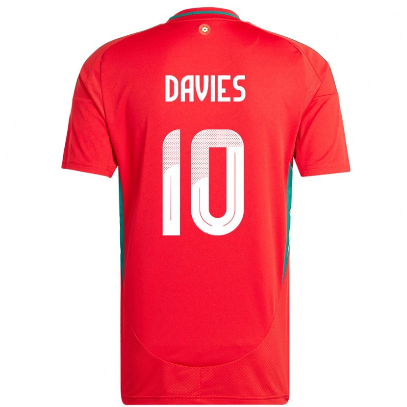 Danxen Damen Wales Jordan Davies #10 Rot Heimtrikot Trikot 24-26 T-Shirt Schweiz