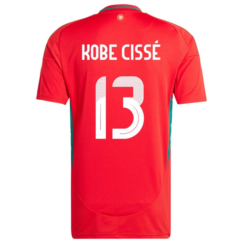 Danxen Damen Wales Prince Kobe Cissé #13 Rot Heimtrikot Trikot 24-26 T-Shirt Schweiz