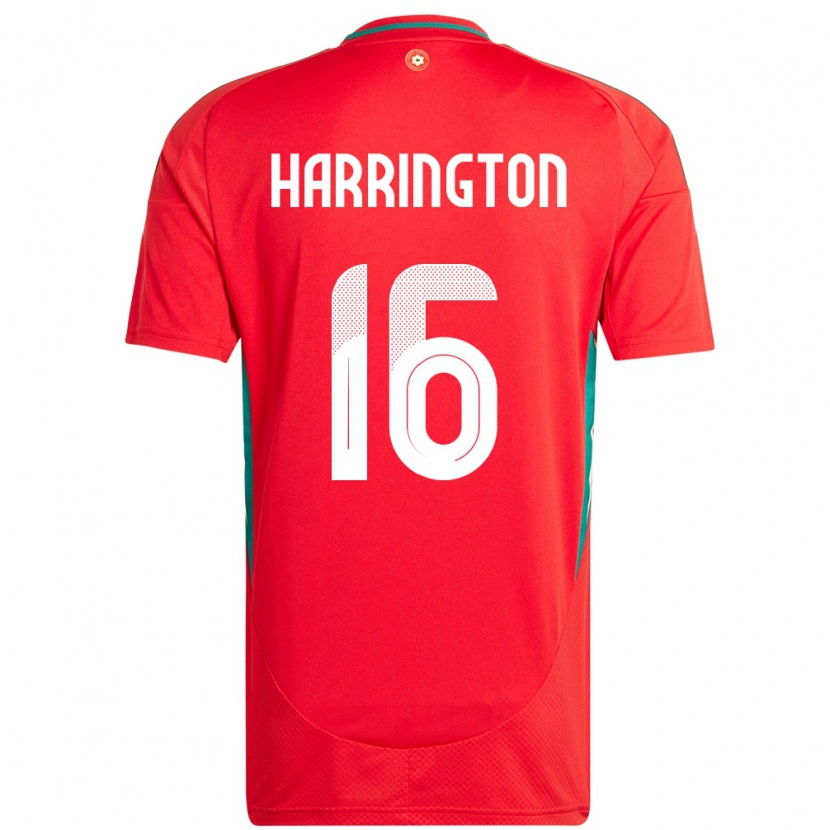 Danxen Damen Wales Ryan Harrington #16 Rot Heimtrikot Trikot 24-26 T-Shirt Schweiz